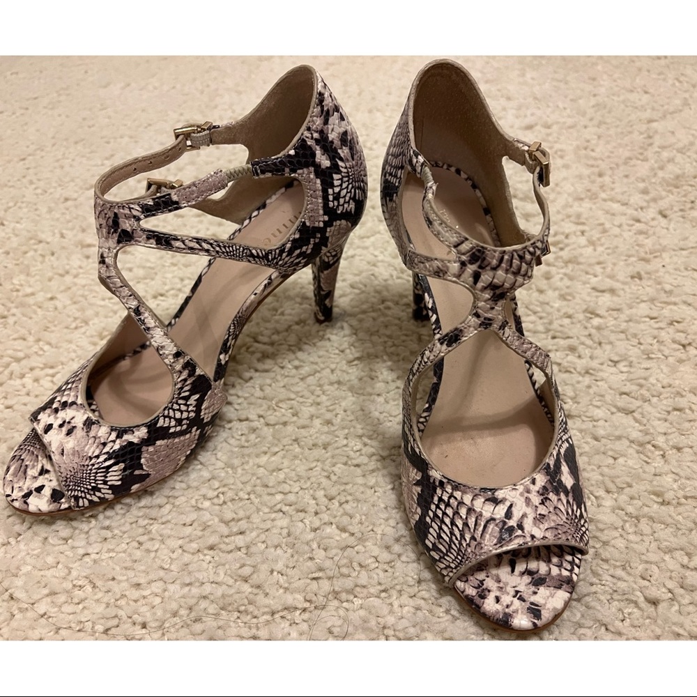 Minelli Python Leather Heeled Sandals